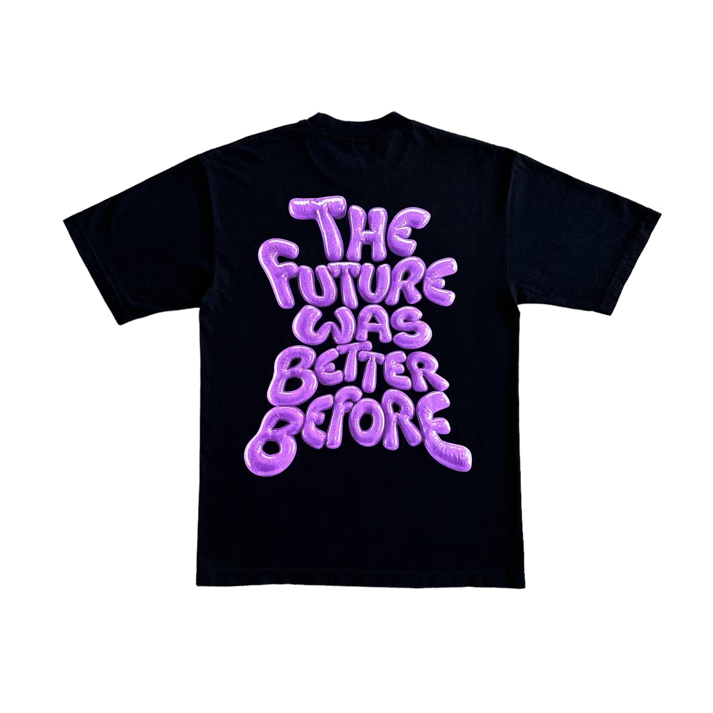 The Future Was Better Before Tee (Black/Purple)