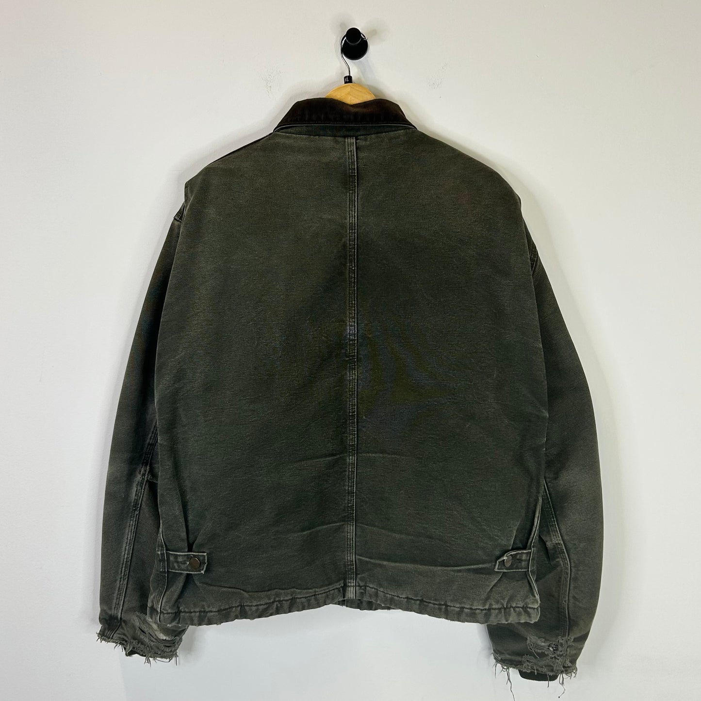 CARHARTT GREEN WASH DISTRESSED DETROIT JACKET
