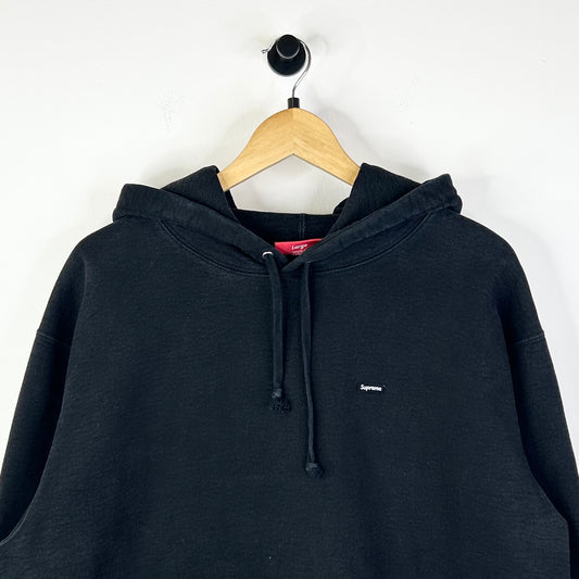 BLACK SUPREME SMALL BOX LOGO HOODIE