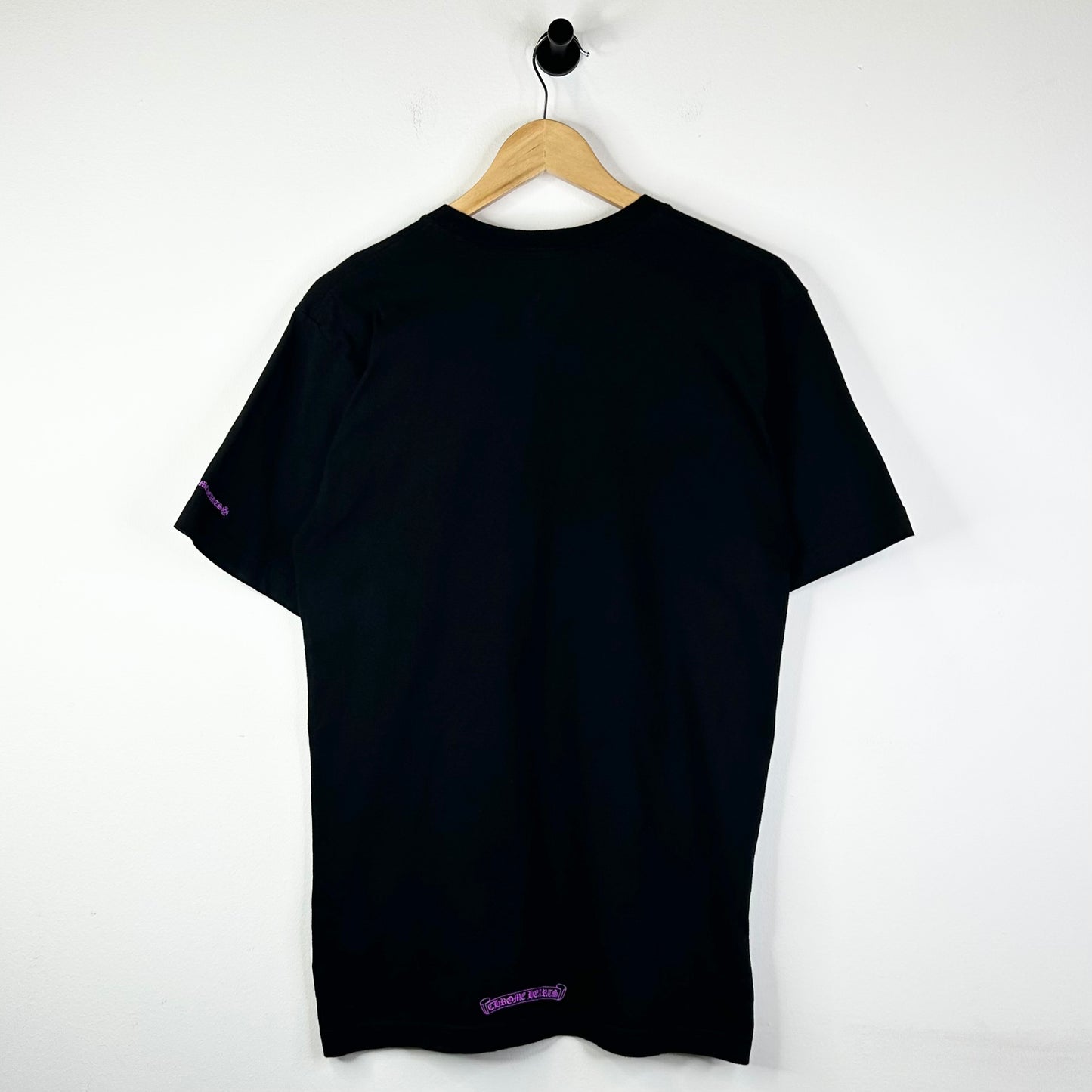 CHROME HEARTS PURPLE NECK LOGO TEE