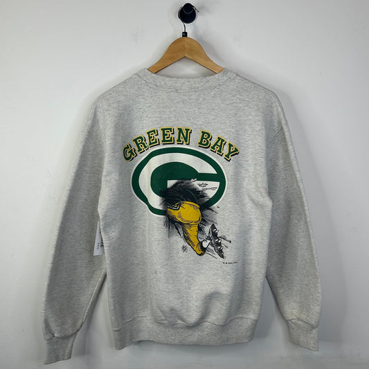 PACKERS NUTMEG HEATHER GREY CREWNECK