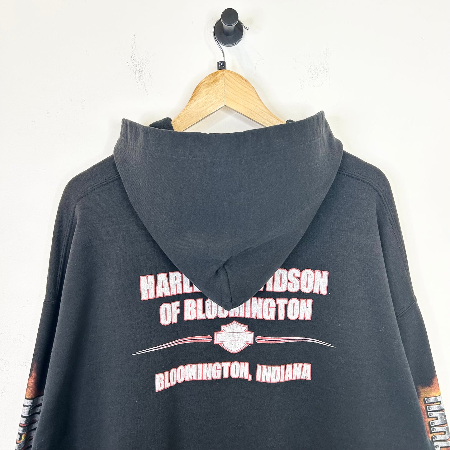 HARLEY DAVIDSON FLAME WINGED SKULL HOODIE