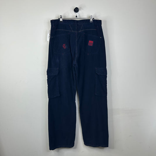 GIRBAUD CORDUROY NAVY PANTS