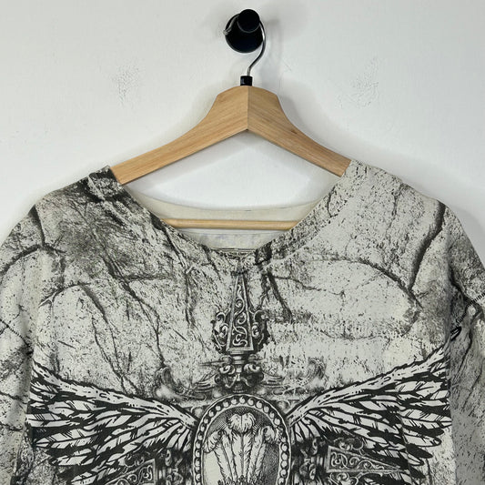 RETROFIT V NECK WINGS TEE