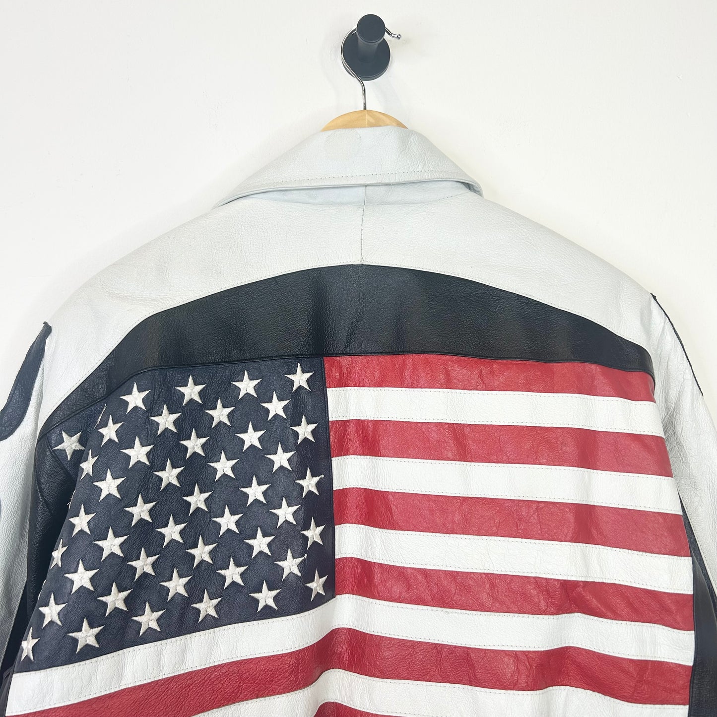 USA AMERICAN FLAG LEATHER JACKET