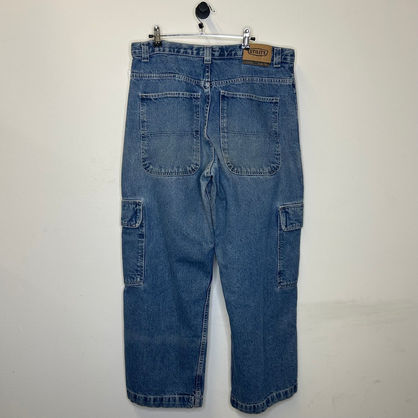 UTILITY FADED BLUE CARGO DENIM