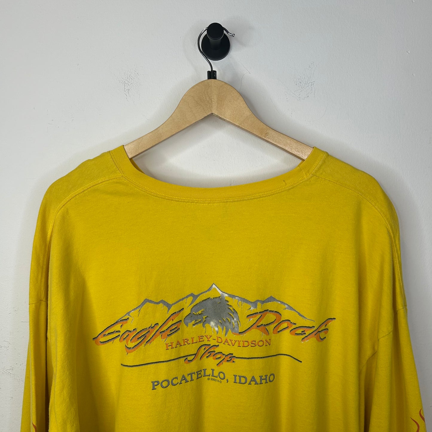 2003 HARLEY YELLOW FLAME LONGSLEEVE