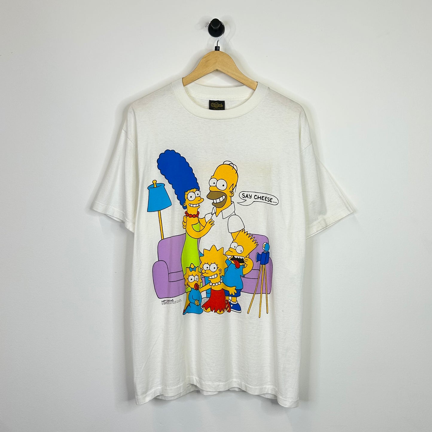 1989 SIMPSONS SAY CHEESE TEE