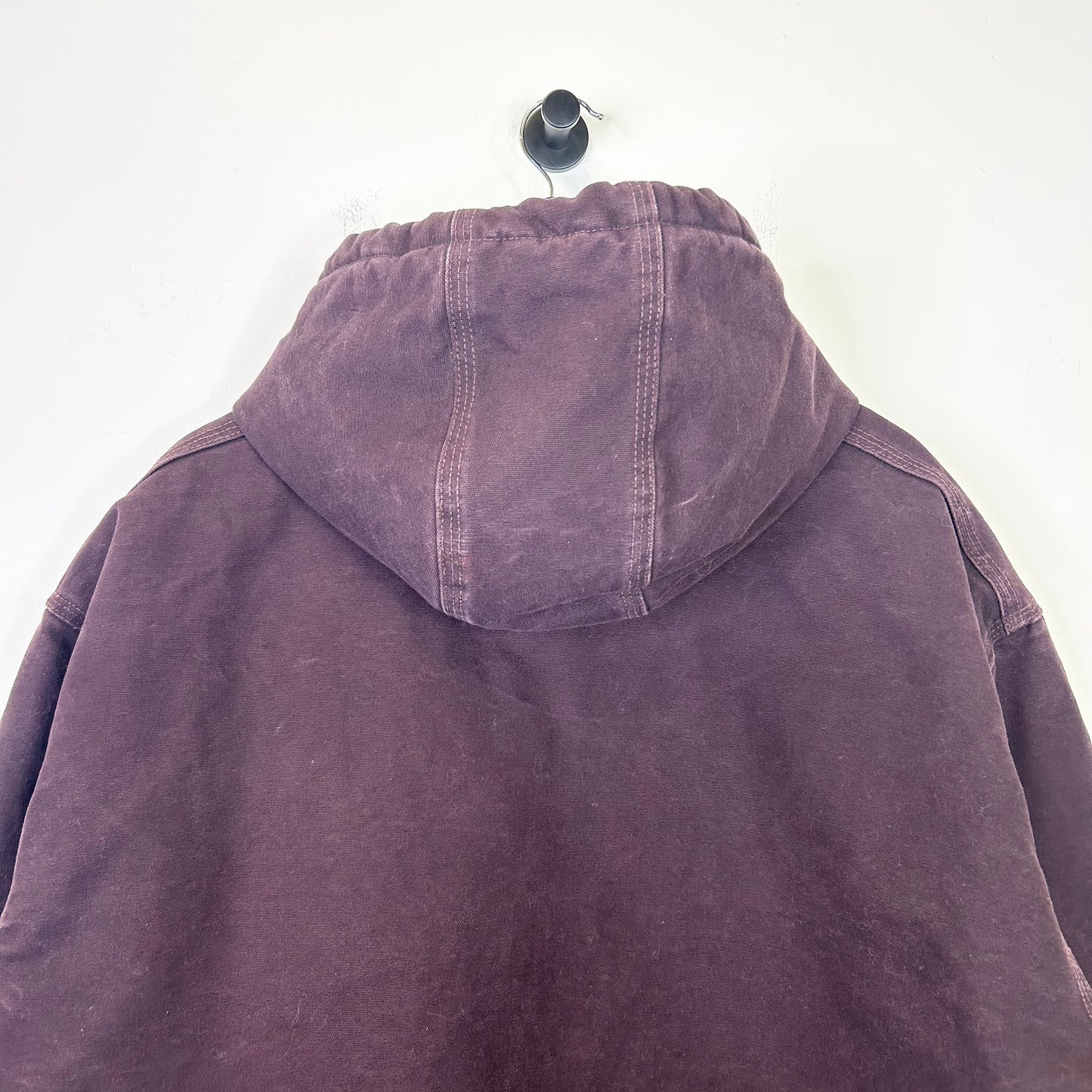 BURGUNDY RED J130 HOODED CARHARTT JACKET