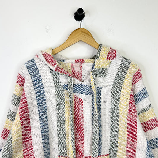 STRIPED BAJA RAINBOW HOODIE