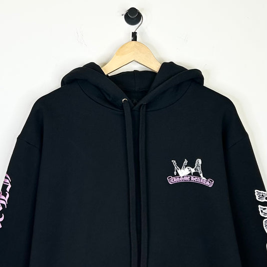 CHROME HEARTS DEADLY DOLL PINK BLACK HOODIE