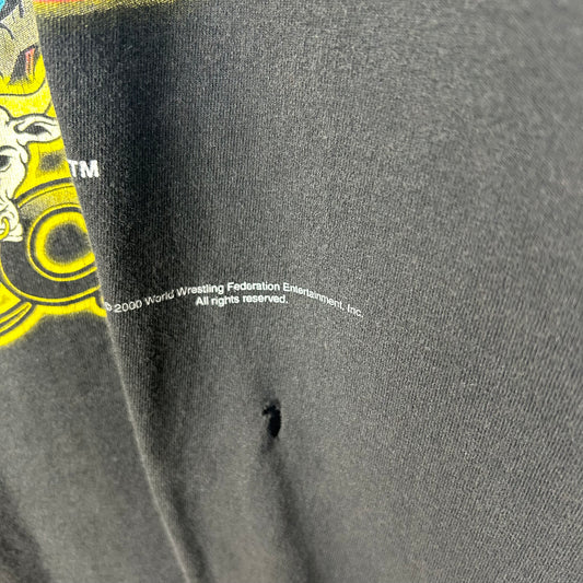 THE ROCK WWF CARTOON TEE ON FLOOR