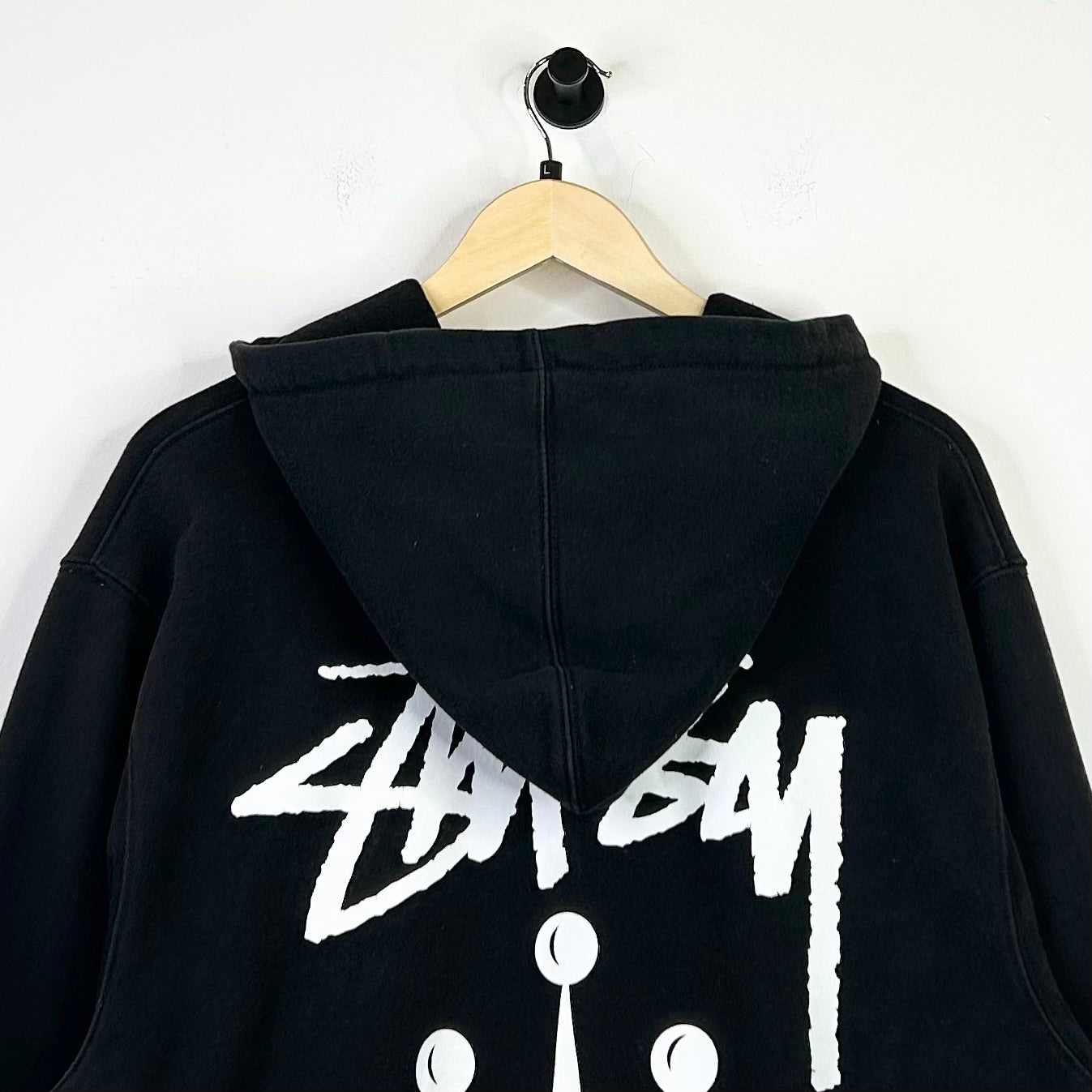 STUSSY BLACK REGAL CROWN HOODIE