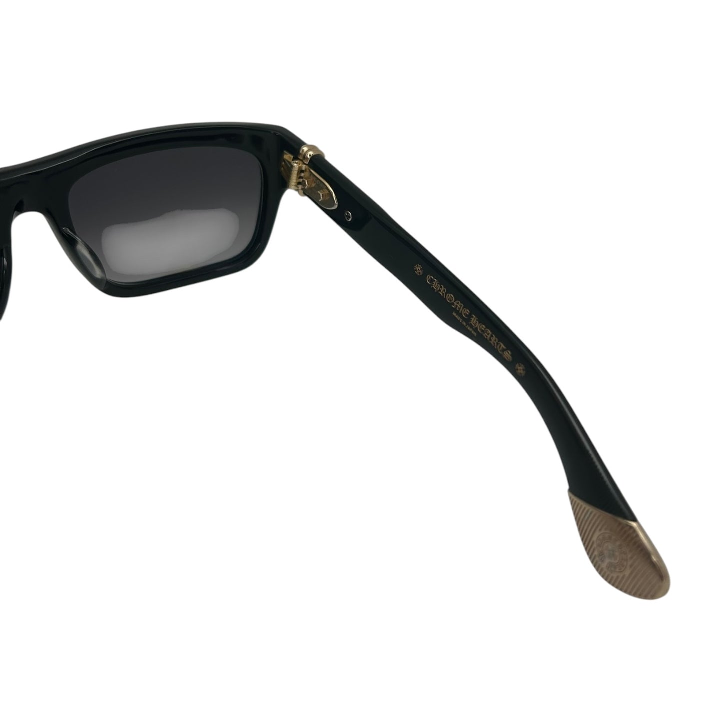 CHROME HEARTS SLUSS BUSSIN II GOLD BLACK SUNGLASSES