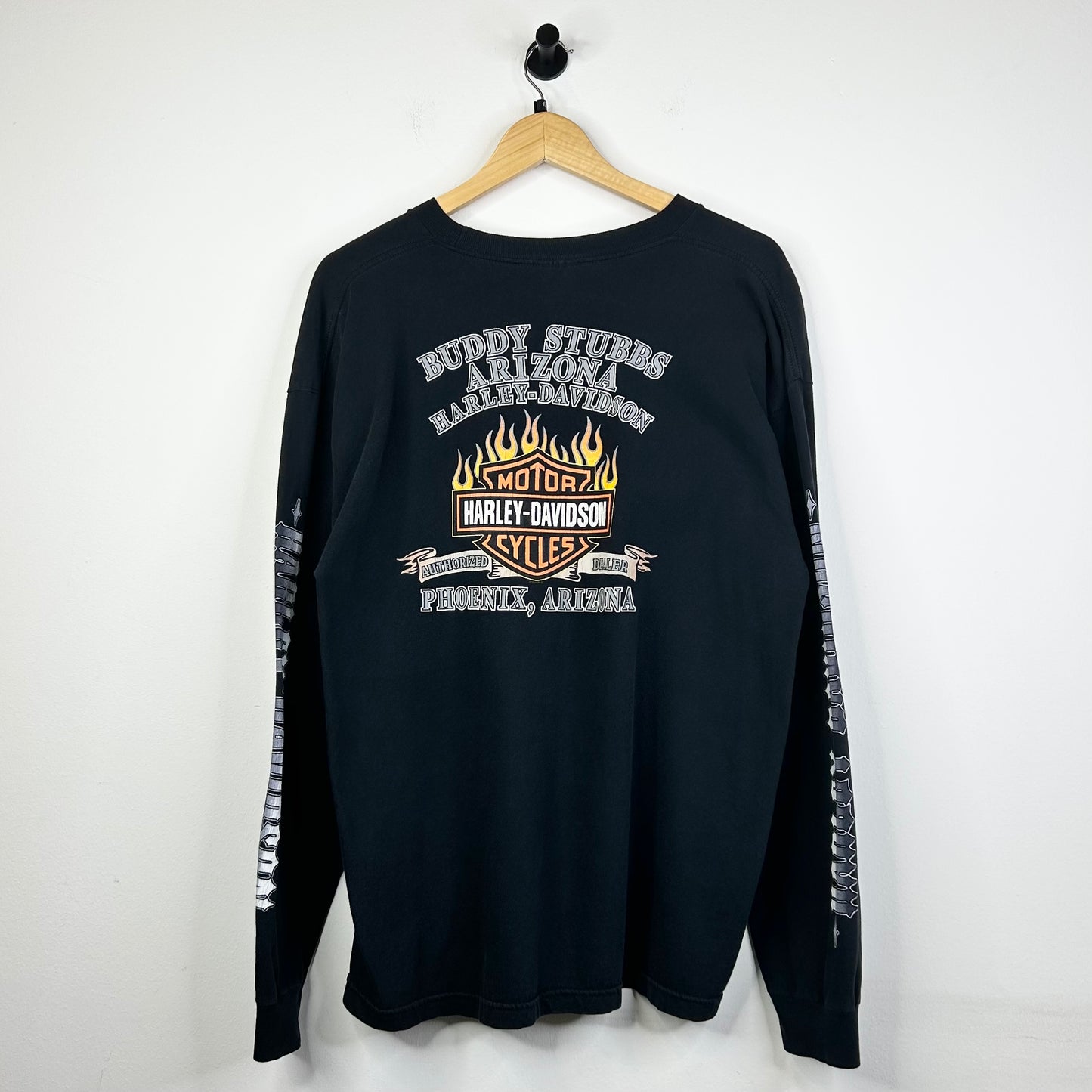 HARLEY FLAME SKULL LONGSLEEVE