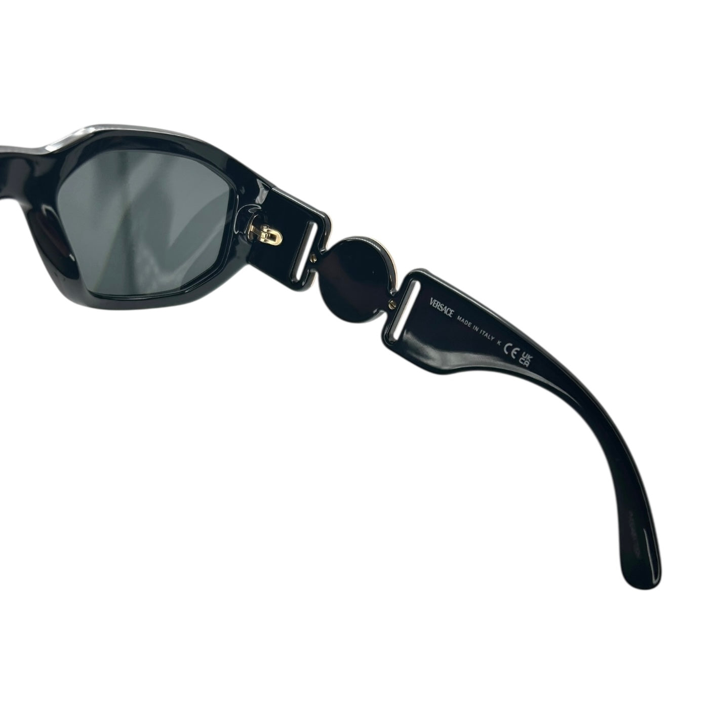 VERSACE MEDUSA GOLD BLACK SUNGLASSES