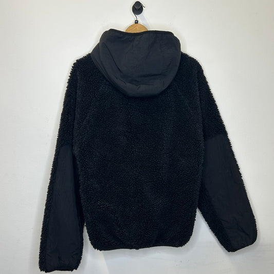 STUSSY SHERPA PANELED HOODED JACKET