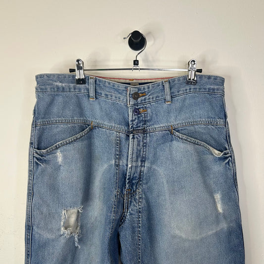 GIRBAUD BLUE JEAN RIPPED