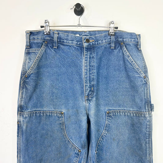 CARHARTT BLUE DENIM DOUBLE KNEES