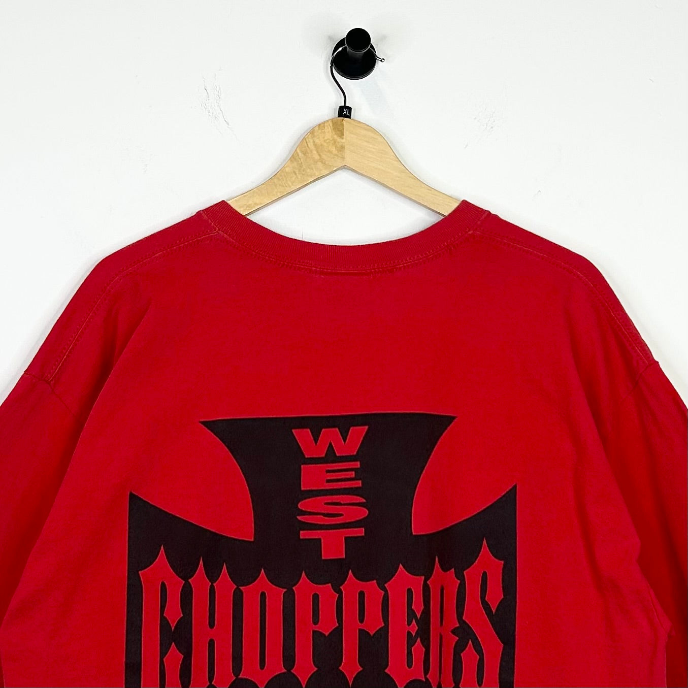 WEST COAST CHOPPERS RED SHORT SLEEVE TEE LOGO