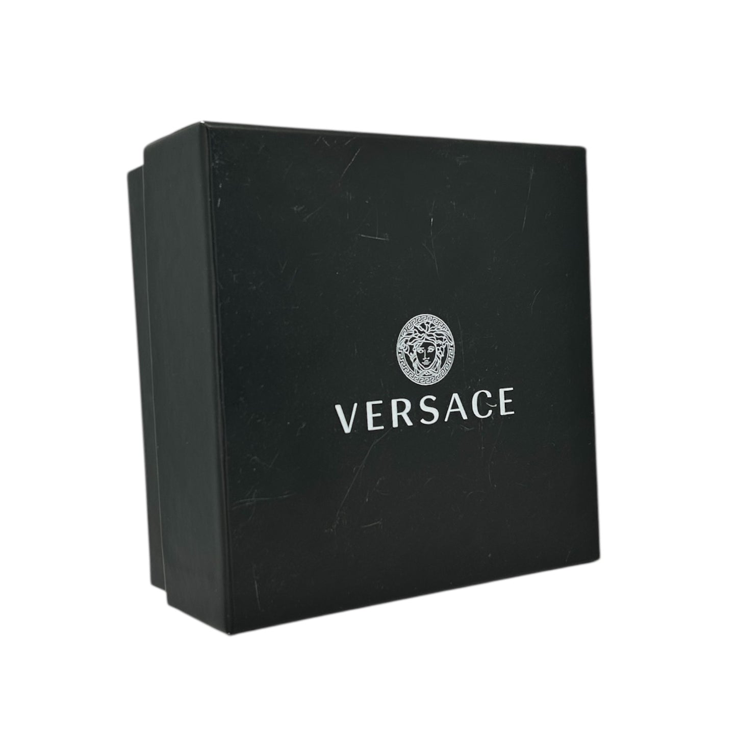 VERSACE SMALL BLACK LEATHER GOLD MEDUSA BELT