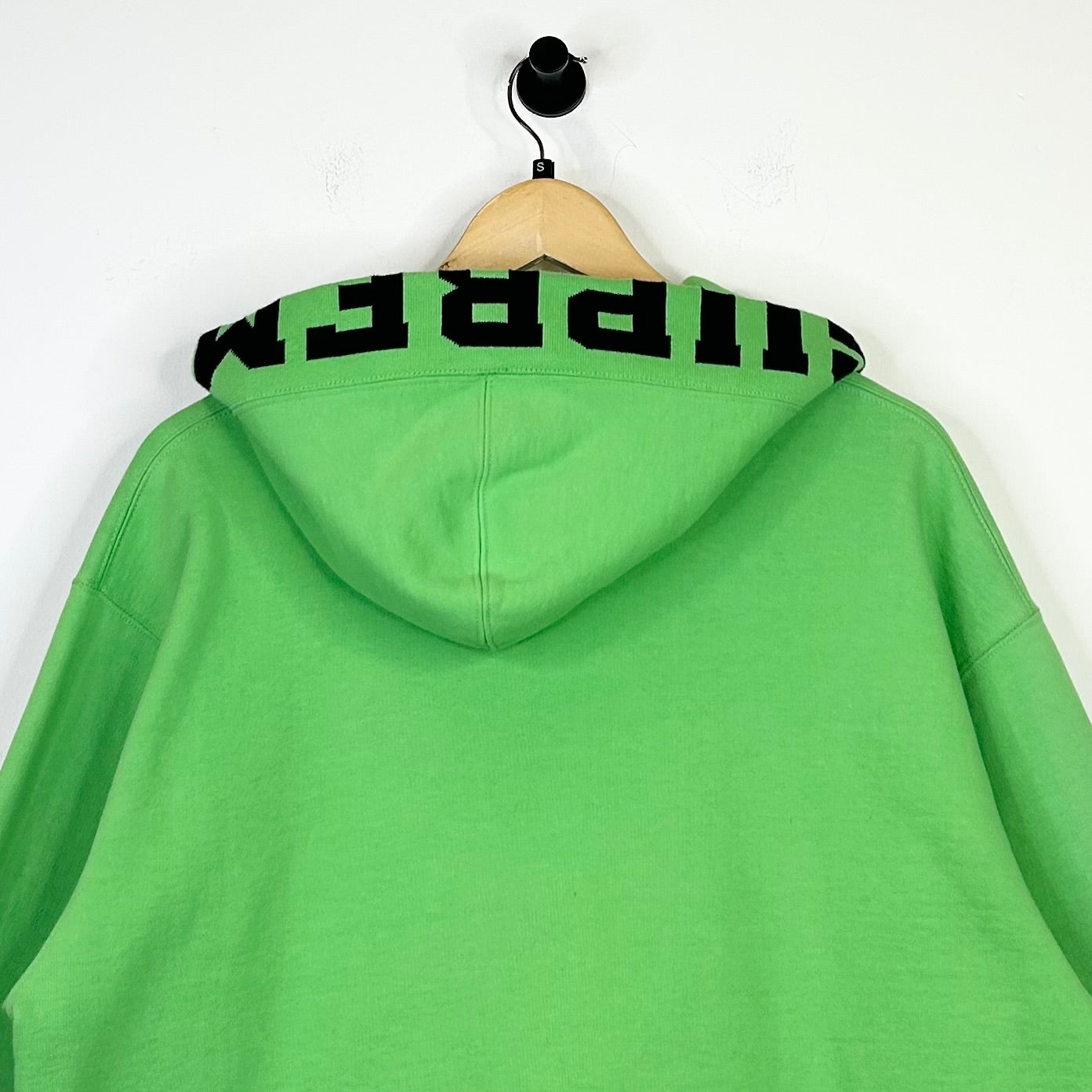 SUPREME CROPPED LOGOS HOODED SWEATSHIRT BRIGHT GREEN