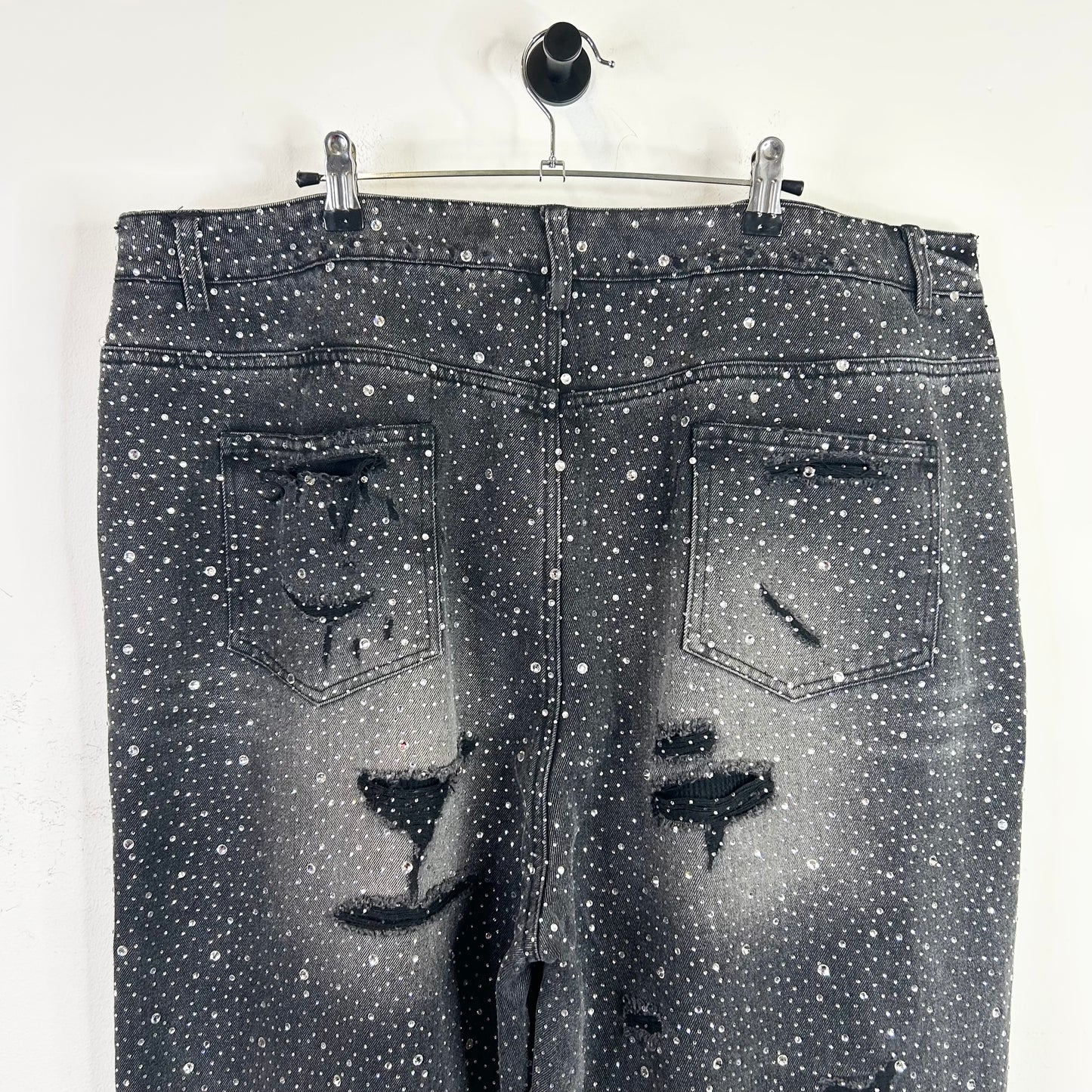 VALE FOREVER CRYSTAL RAIN BLACK JEANS