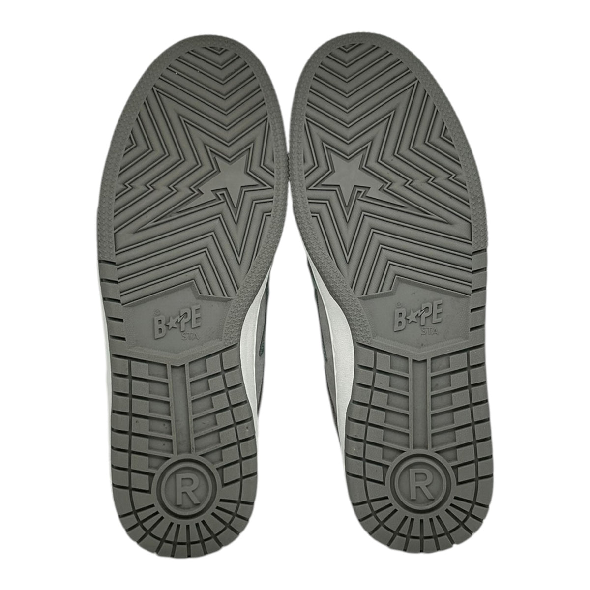 PREOWNED BAPE SK8 STA GREY TURQOISE