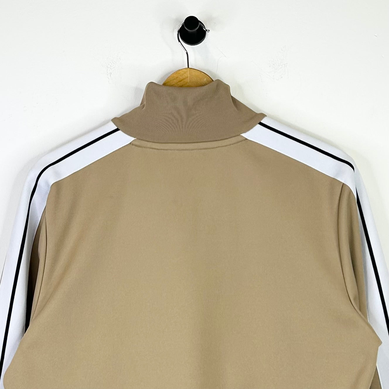 PALM ANGELS LOGO PRINT TRACK JACKET TAN