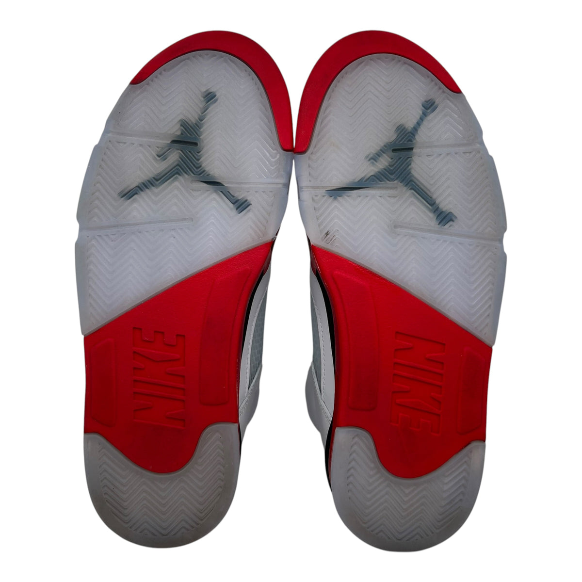 PREOWNED JORDAN 5 RETRO FIRE RED BLACK TONGUE