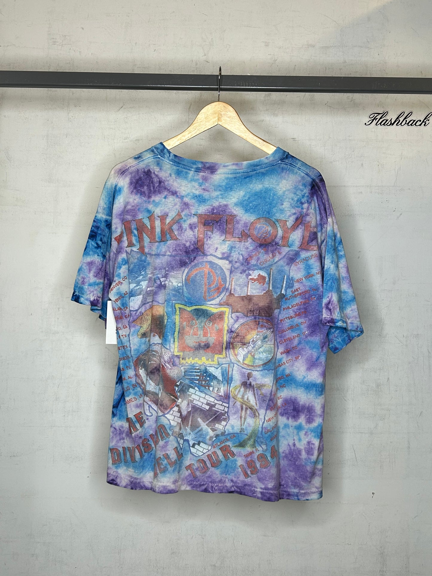 1994 PINK FLOYD THE DIVISION BELL TOUR TIE DYE T-SHIRT