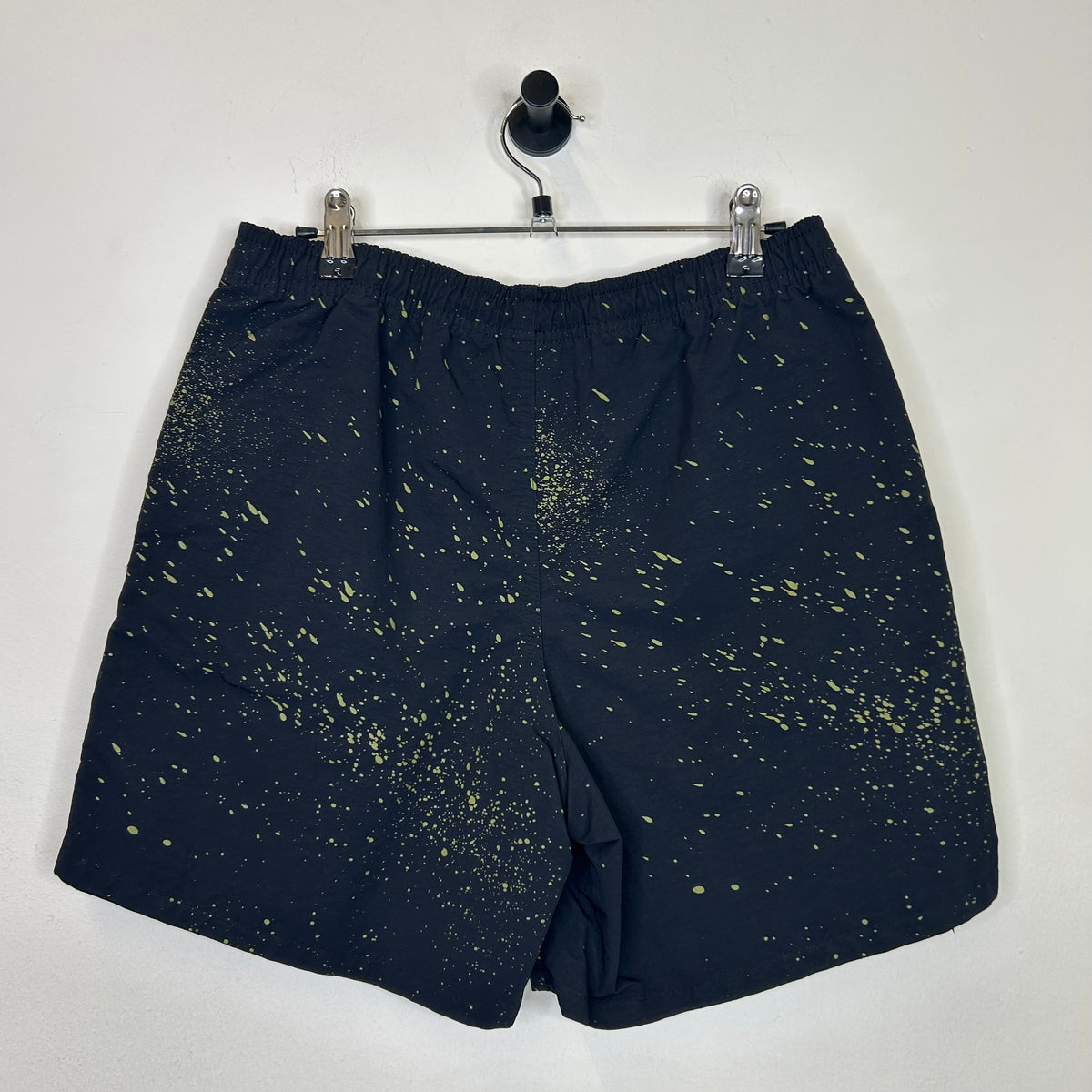 TRAVIS SCOTT CACTUS JACK SPLATTER BLACK SHORTS YELLOW PAINT SPLATTER