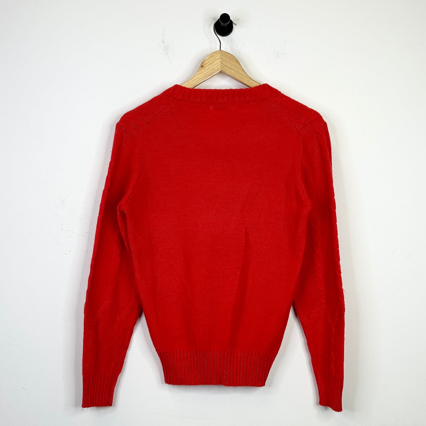 LACOSTE RED V NECK SWEATER