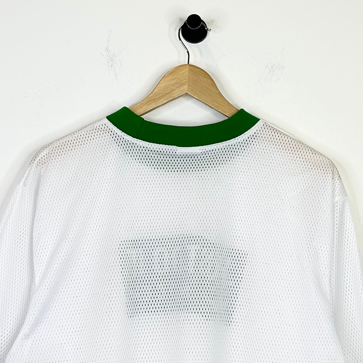 NIKE SOCCER GREEN WHITE MESH JERSEY