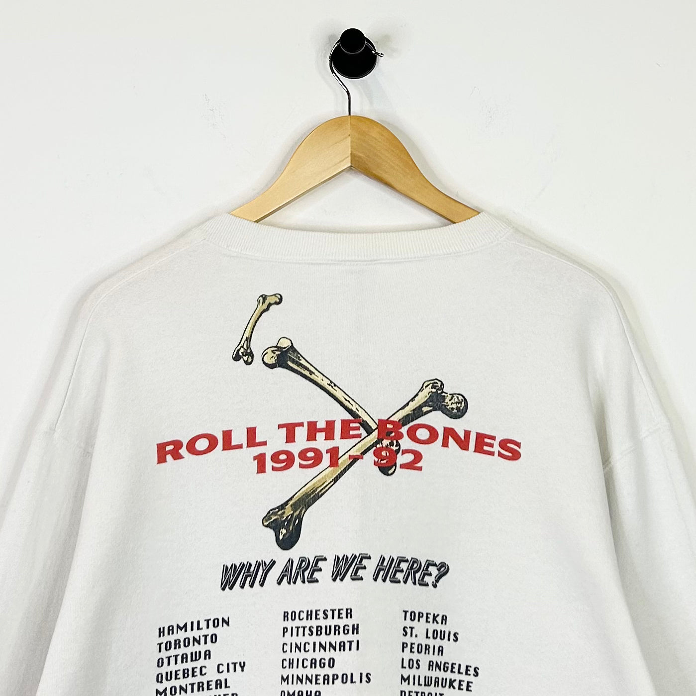 RUSH ROLL THE BONES CREAM CREWNECK