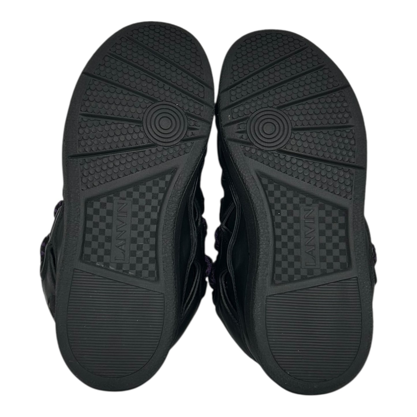 PREOWNED LANVIN CURB SNEAKER BLACK PURPLE