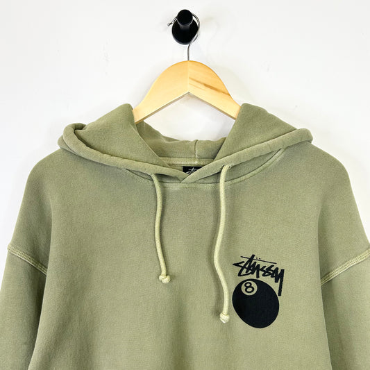 STUSSY 8 BALL OLIVE HOODIE