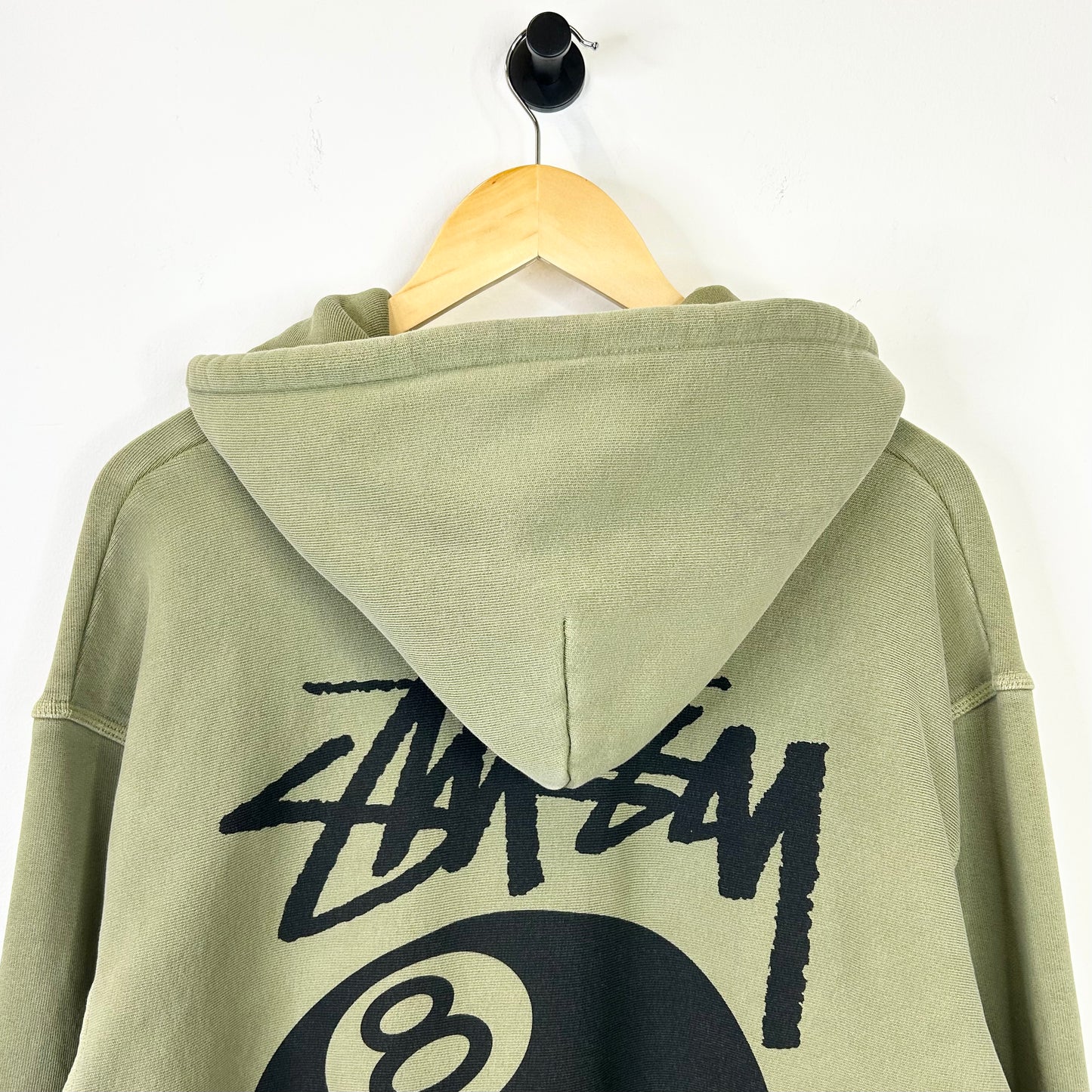 STUSSY 8 BALL OLIVE HOODIE