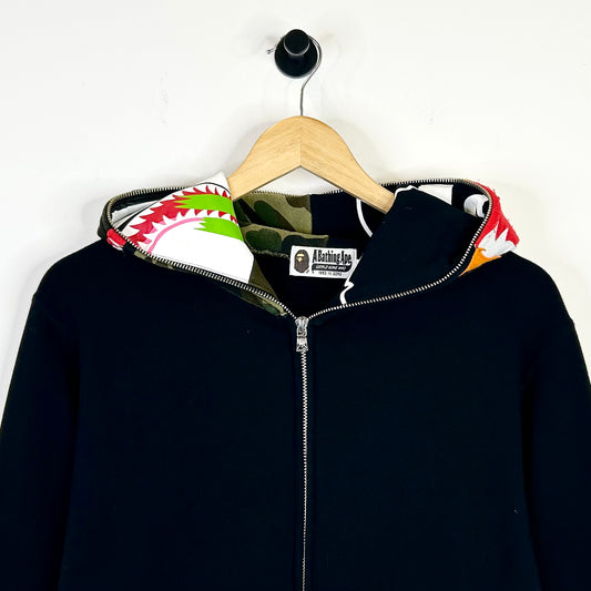 BAPE CAMO BLACK SHARK ZIP UP