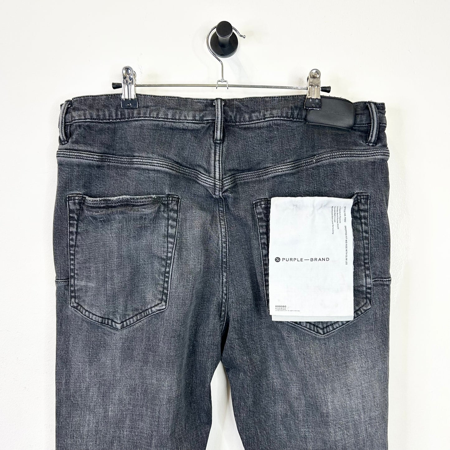 PURPLE BRAND RIPPED SKINNY BLACK JEANS