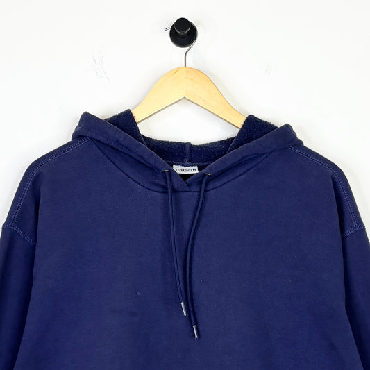 CARHARTT EMBROIDERED NAVY PULLOVER HOODIE