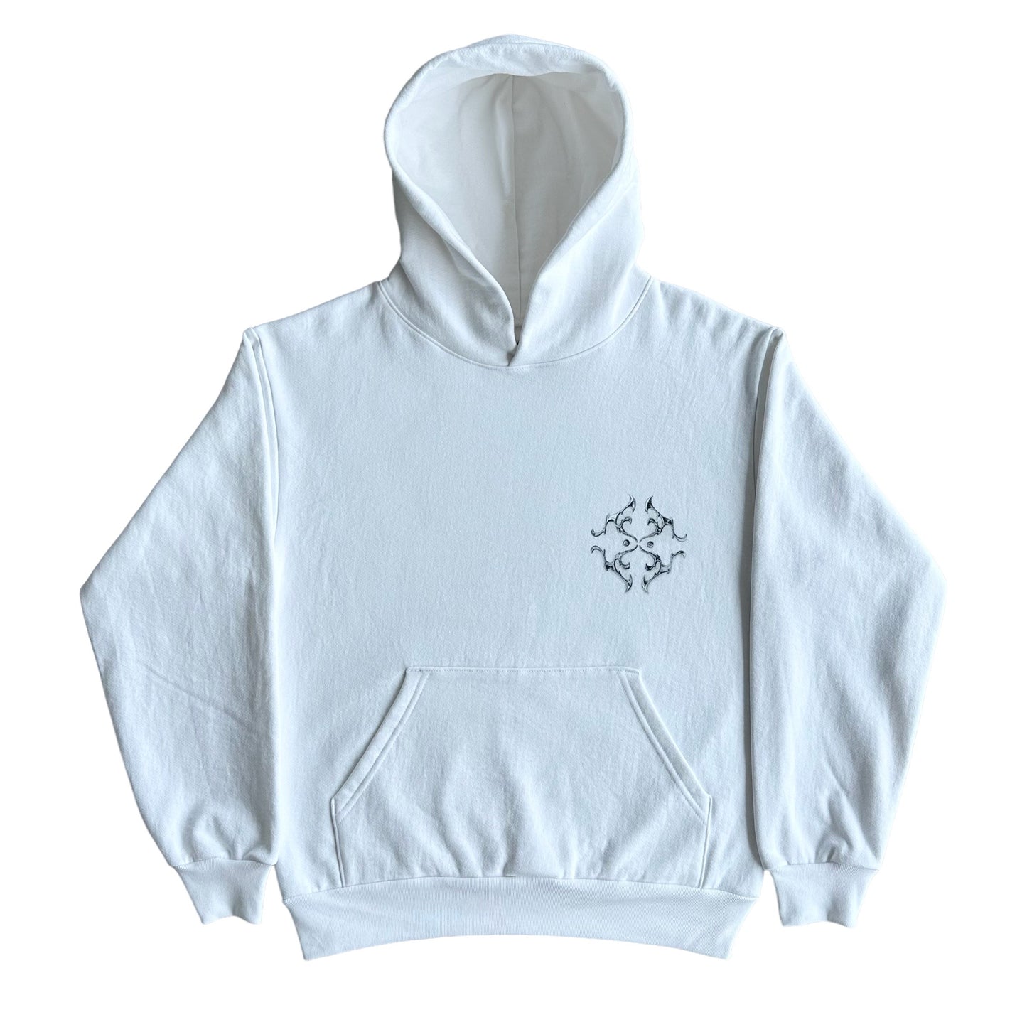 Chrome Logo Hoodie (White)