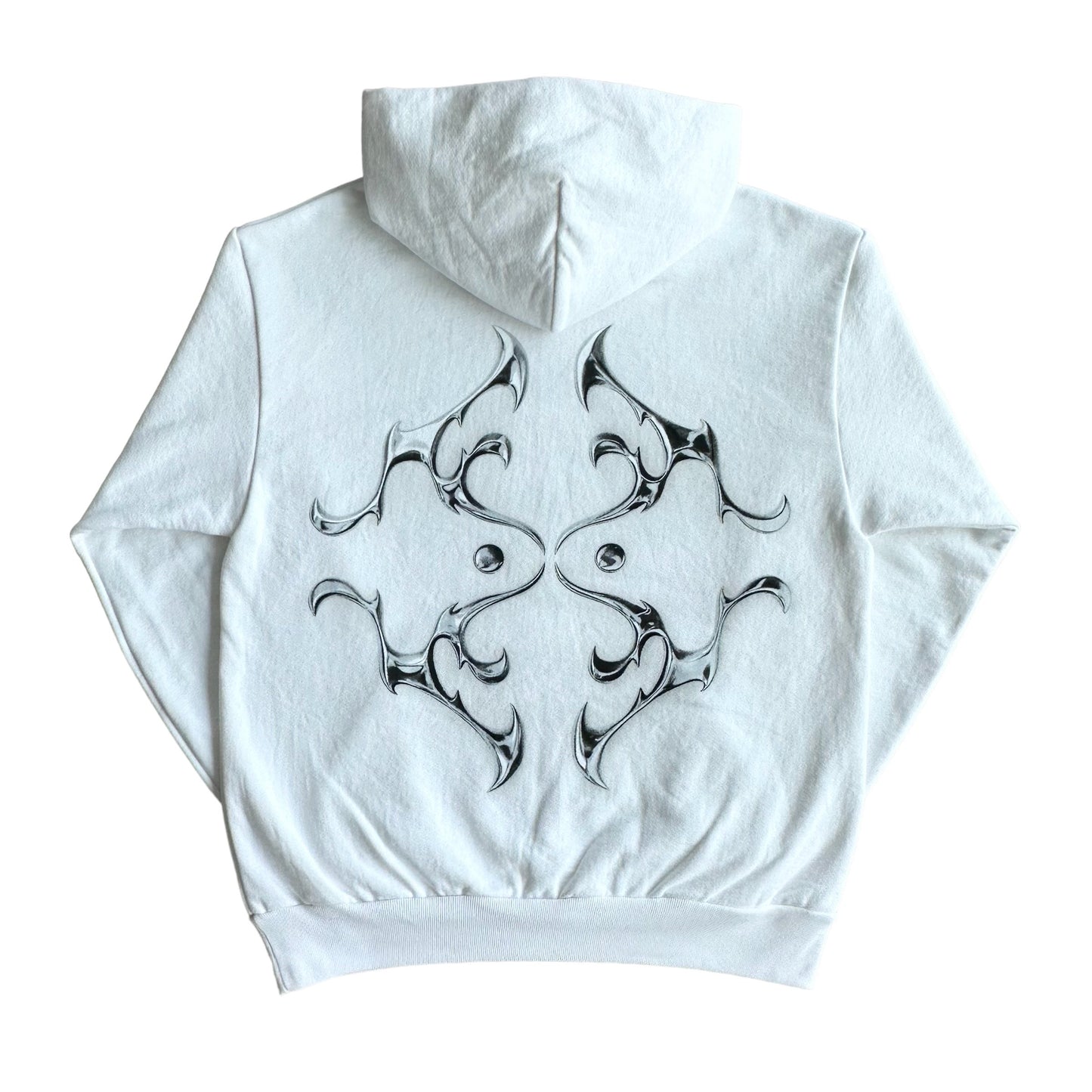 Chrome Logo Hoodie (White)