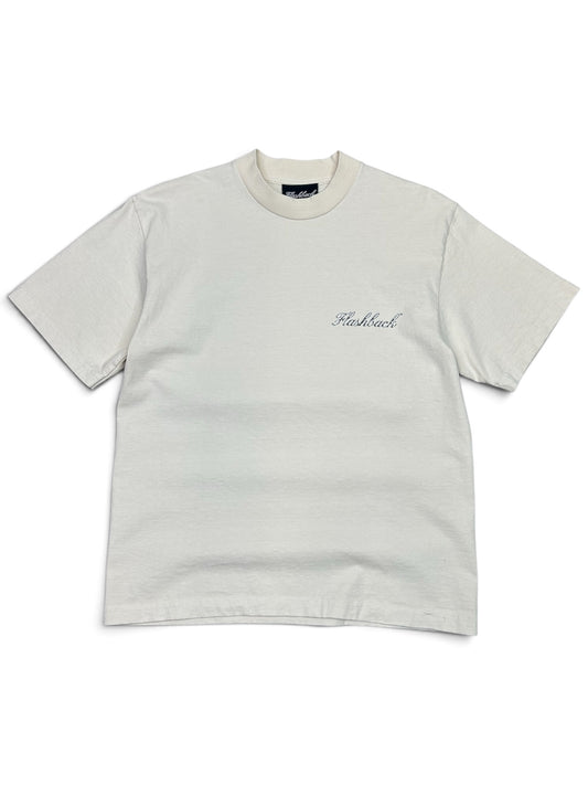 FLASHBACK FLORAL BUTTERFLY EFFECT CROPPED TEE CREAM