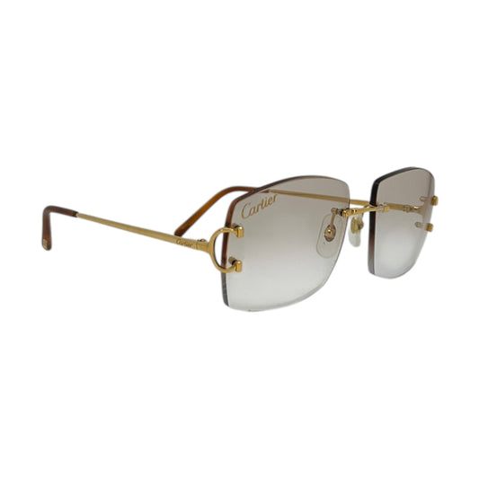 CARTIER BIG C GOLD SUNGLASSES