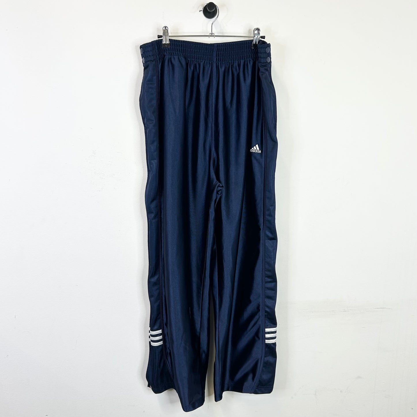 ADIDAS NAVY SIDE BUTTON TRACK PANTS