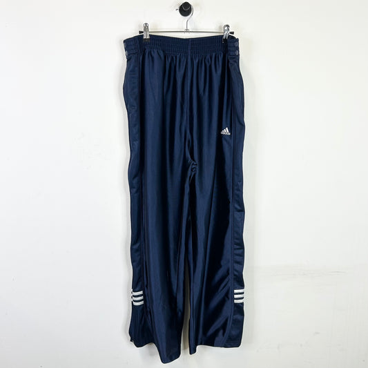 ADIDAS NAVY SIDE BUTTON TRACK PANTS