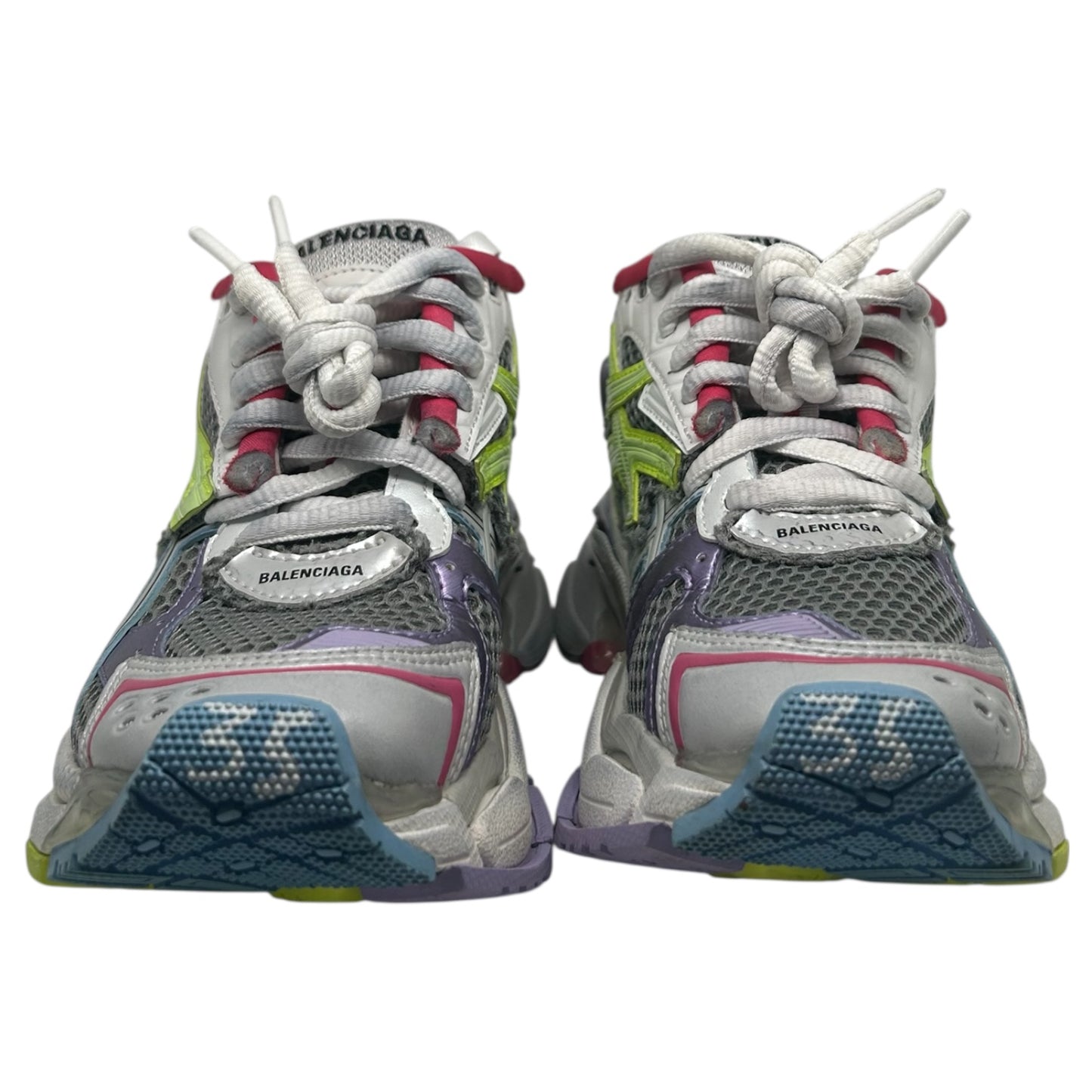 PREOWNED BALENCIAGA GREY MULTICOLOR RUNNER
