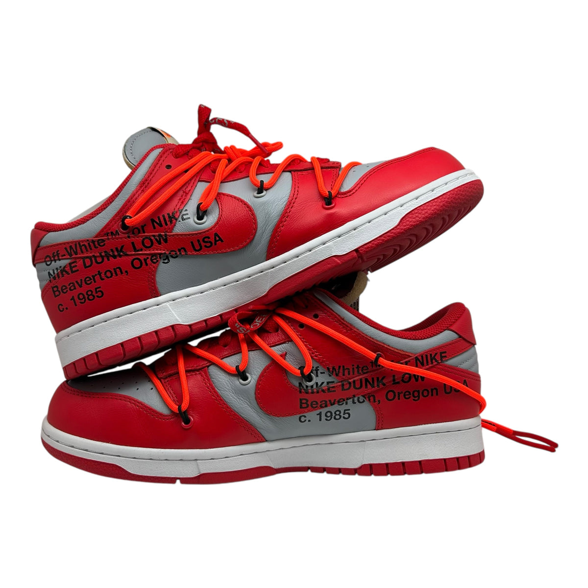 PREOWNED NIKE DUNK LOW x OFF-WHITE UNIVERSITY RED