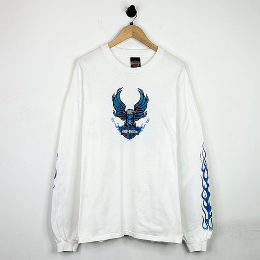 HARLEY DAVIDSON BLUE FLAME PHOENIX LONGSLEEVE